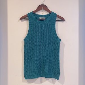 Anthropologie Teal Sleeveless Sweater - Small - NWT